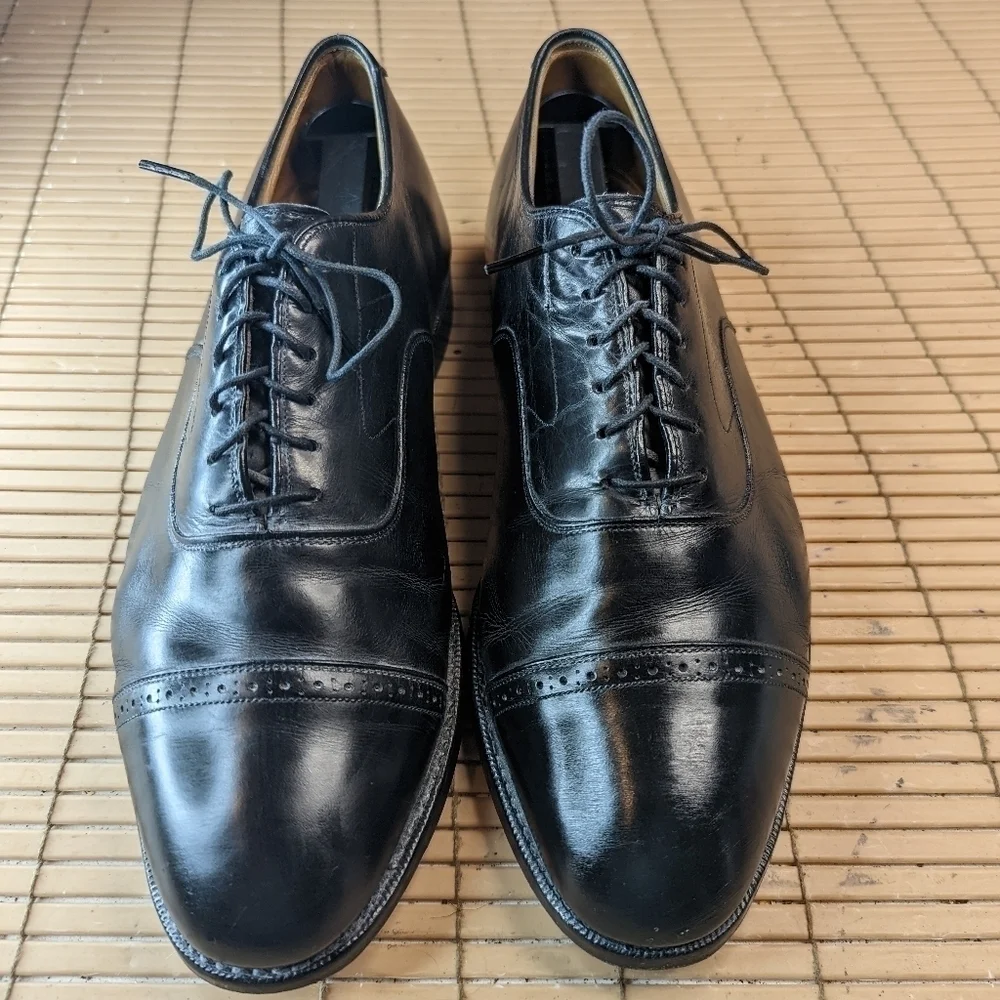 Johnston & Murphy Aristocraft Black leather captoe Oxford Dress shoes men's sz 8
